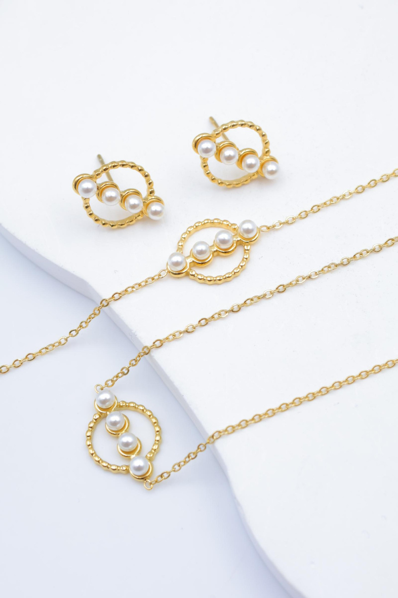 Grossiste Beli & Jolie - Parure de bijoux en acier inoxydable