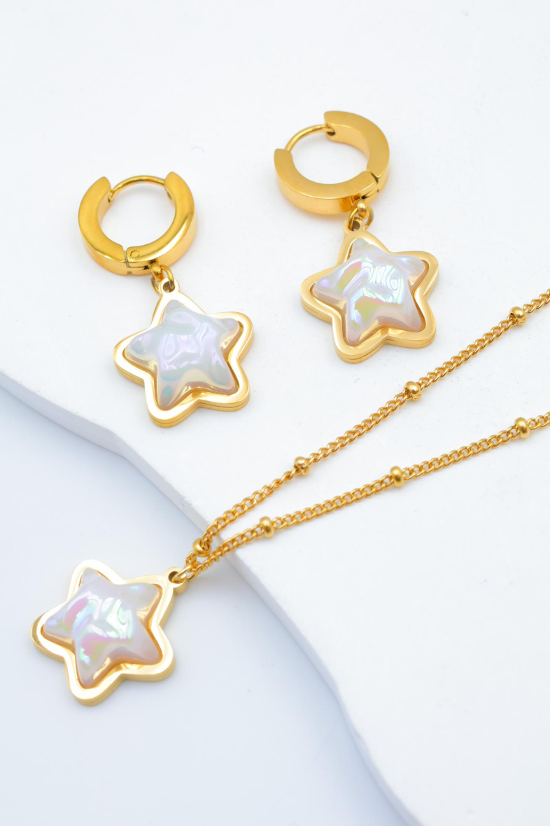 Grossiste Beli & Jolie - Parure de bijoux en acier inoxydable