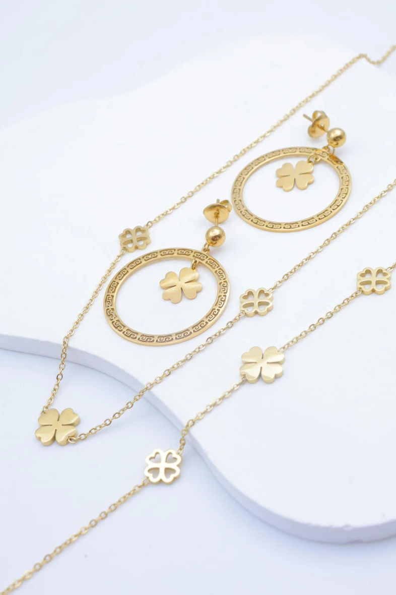 Mayorista Beli & Jolie - Juego de joyas de acero inoxidable