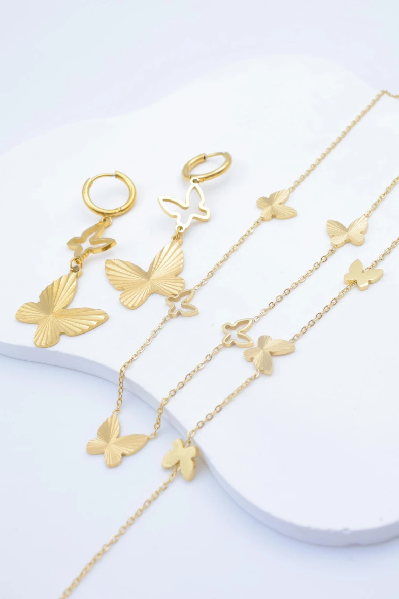 Mayorista Beli & Jolie - Juego de joyas de acero inoxidable