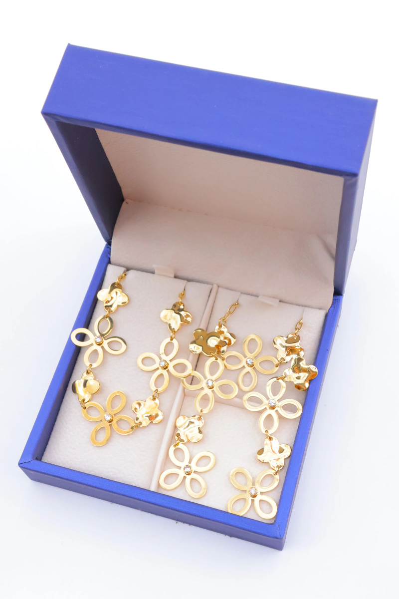 Grossiste Beli & Jolie - Parure de bijoux avec boîte en acier inoxydable