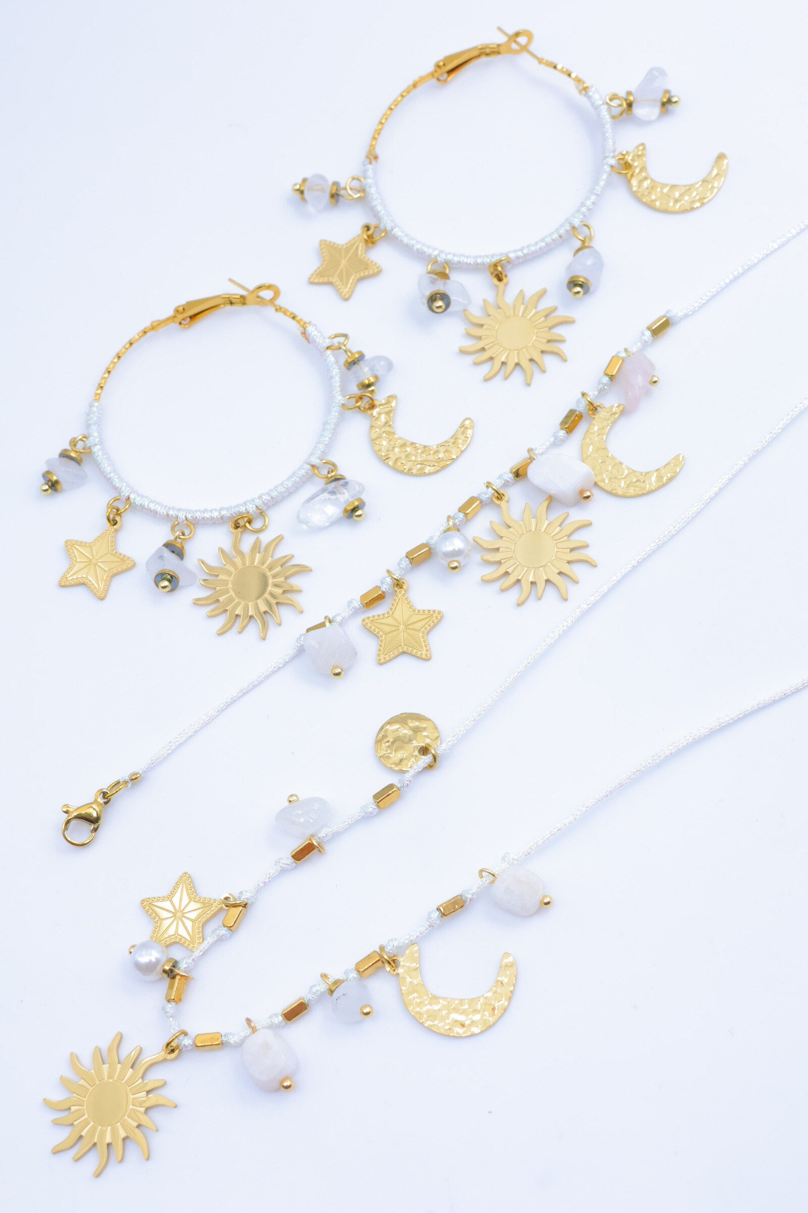 Mayorista Beli & Jolie - Conjunto de joyas de acero inoxidable.