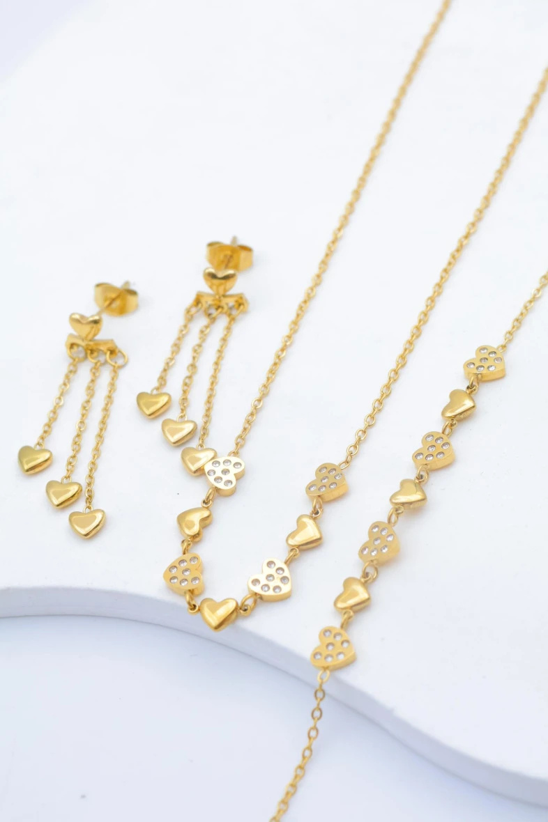 Mayorista Beli & Jolie - Juego de joyas de acero inoxidable