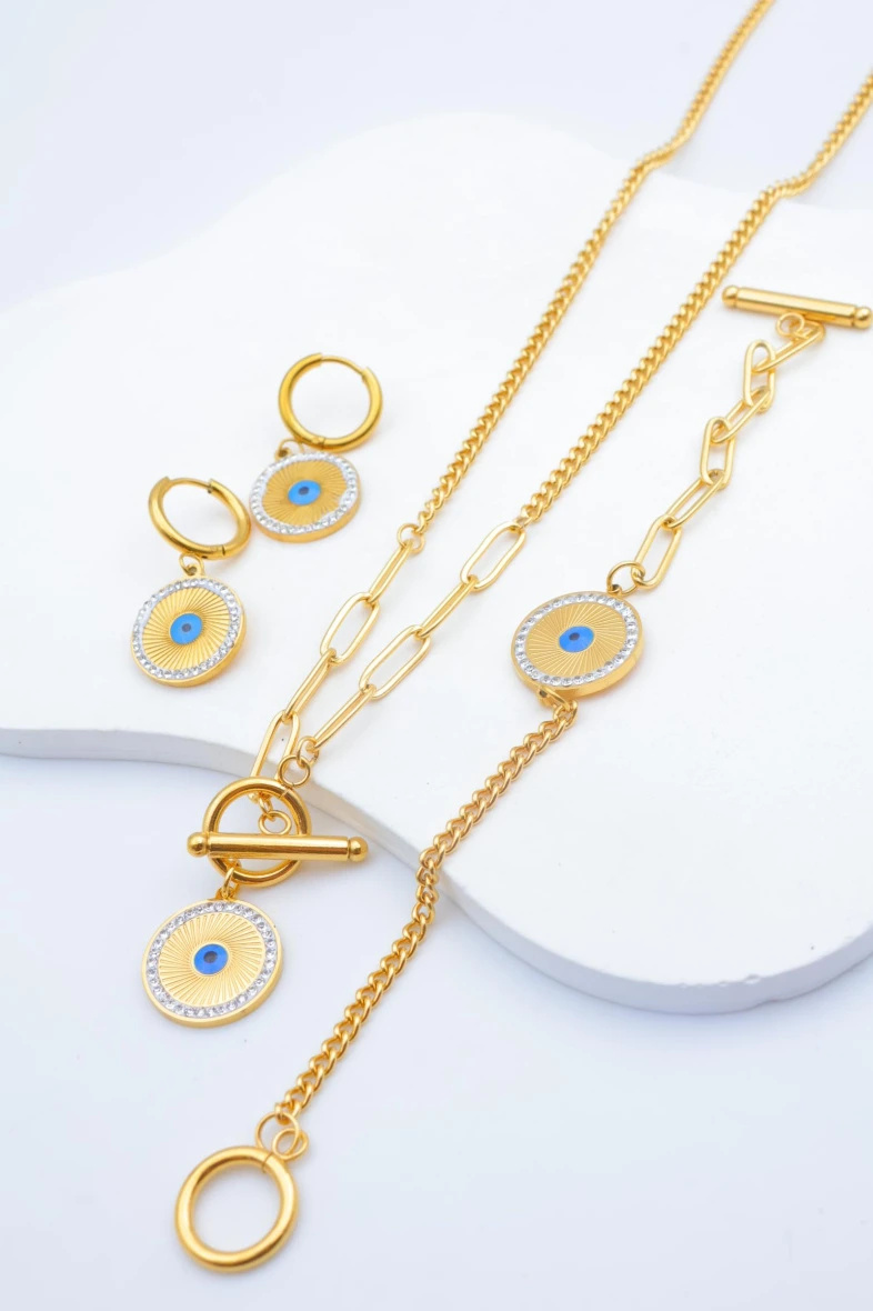 Mayorista Beli & Jolie - Juego de joyas de acero inoxidable