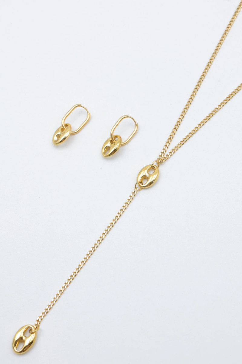 Grossiste Beli & Jolie - Parure de bijoux en acier inoxydable