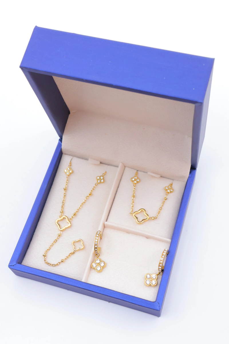 Grossiste Beli & Jolie - Parure de bijoux avec boîte en acier inoxydable