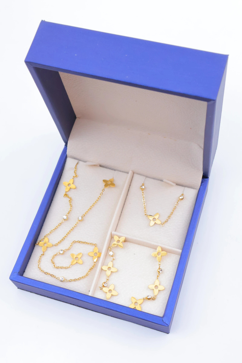 Grossiste Beli & Jolie - Parure de bijoux avec boîte en acier inoxydable