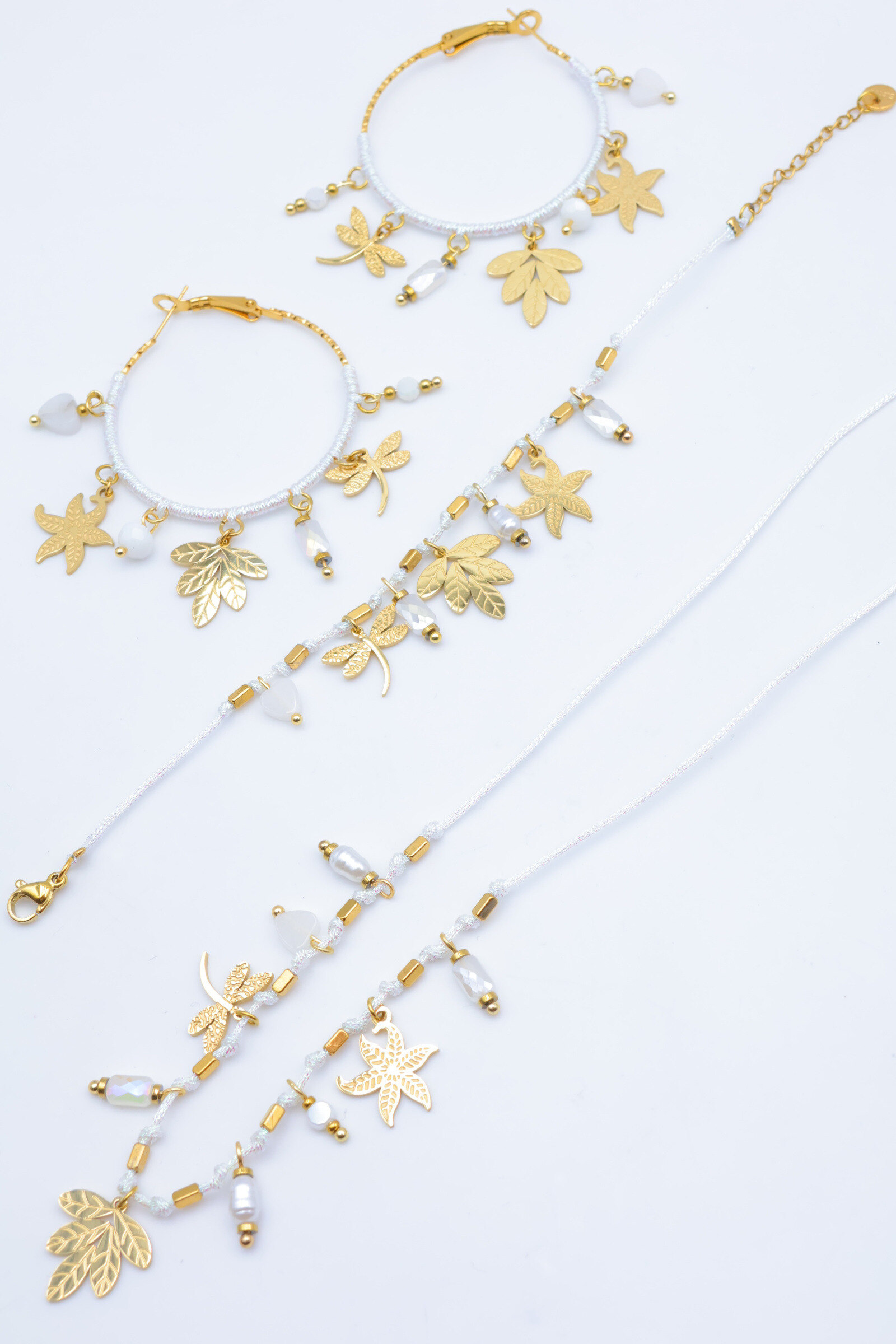 Mayorista Beli & Jolie - Conjunto de joyas de acero inoxidable.