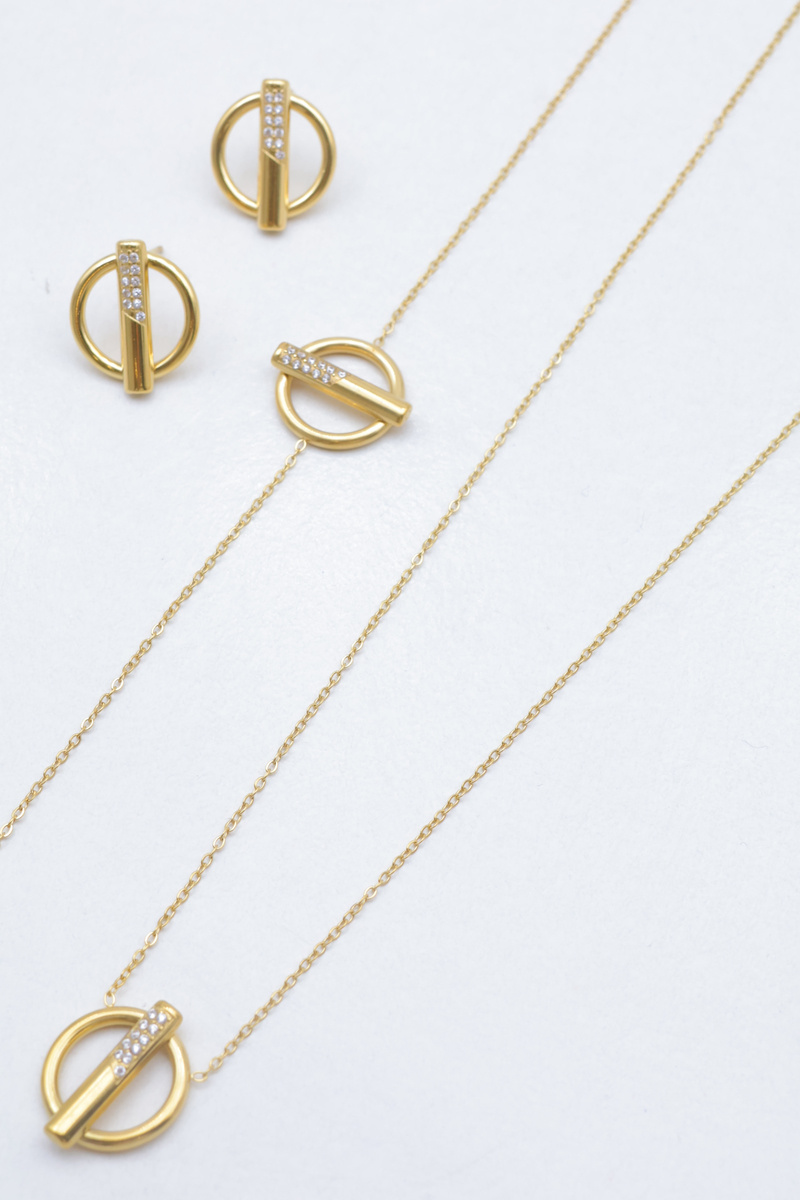 Grossiste Beli & Jolie - Parure de bijoux en acier inoxydable