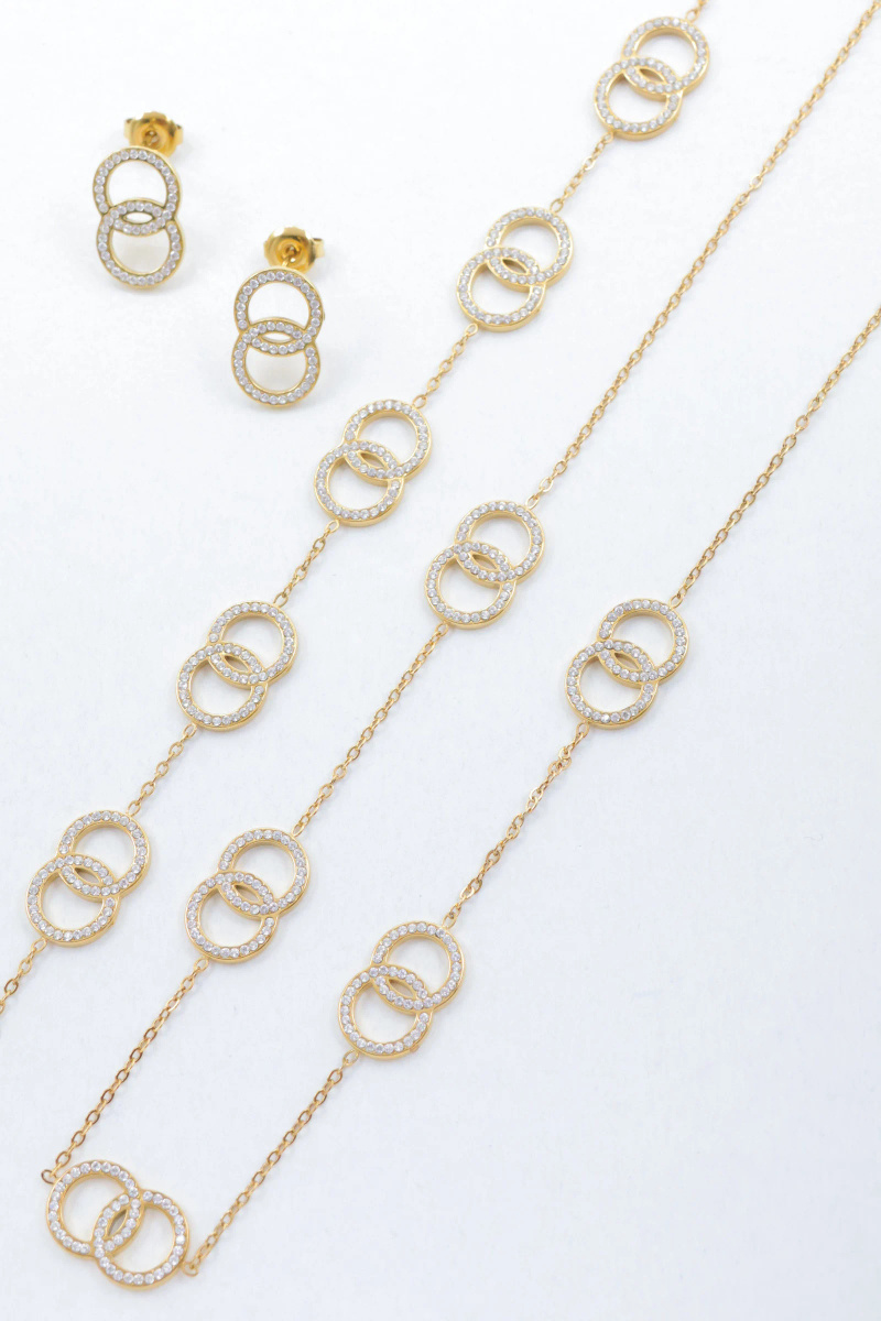 Grossiste Beli & Jolie - Parure de bijoux en acier inoxydable