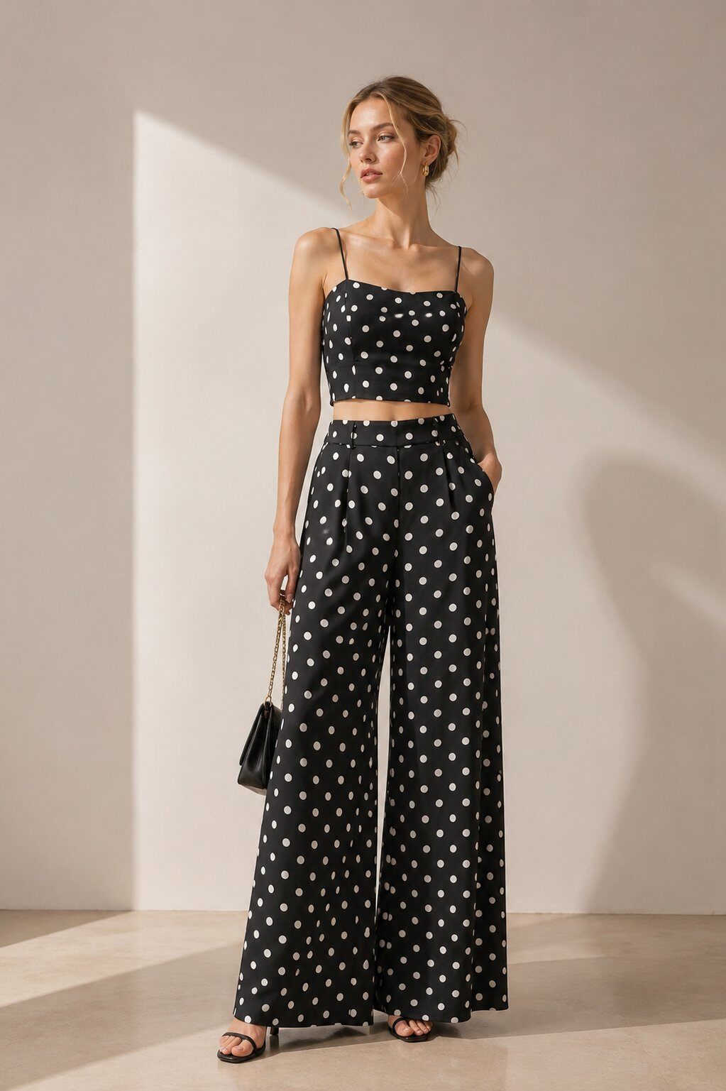 Grossista Bellavie - COMPLETO TOP E PANTALONE A POIS