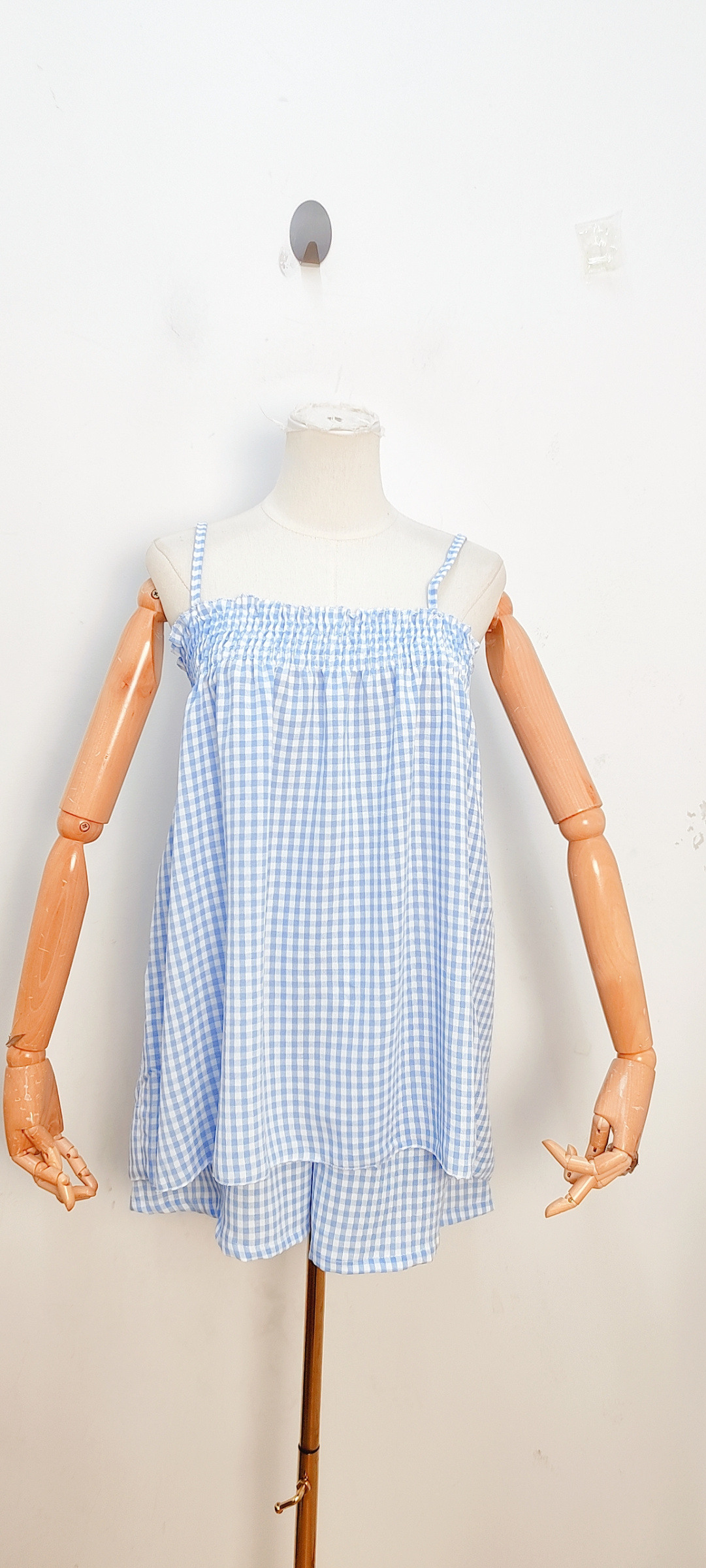 Großhändler Bellavie - KARO-OBERTEIL UND SHORTS-SET