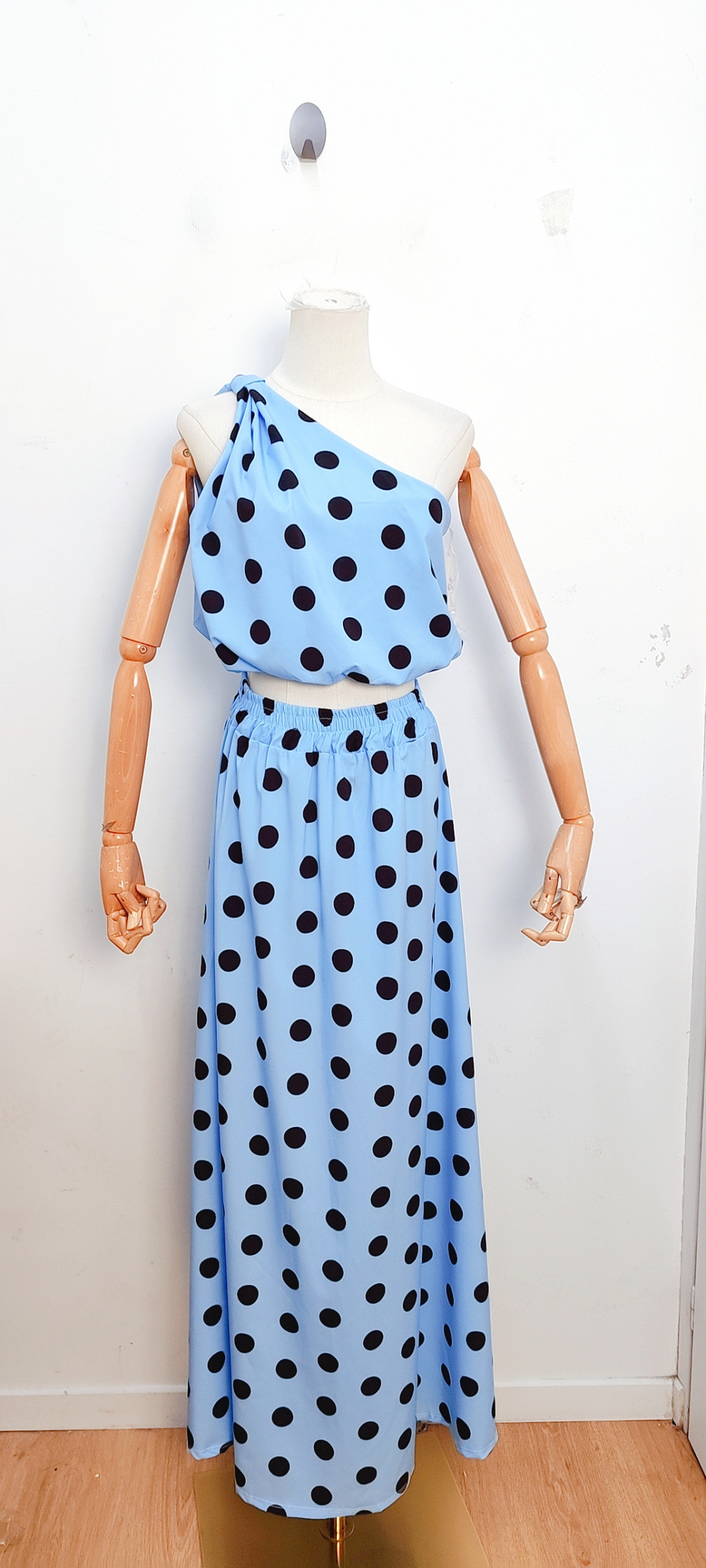 Grossista Bellavie - COMPLETO TOP CROP E GONNA A POIS