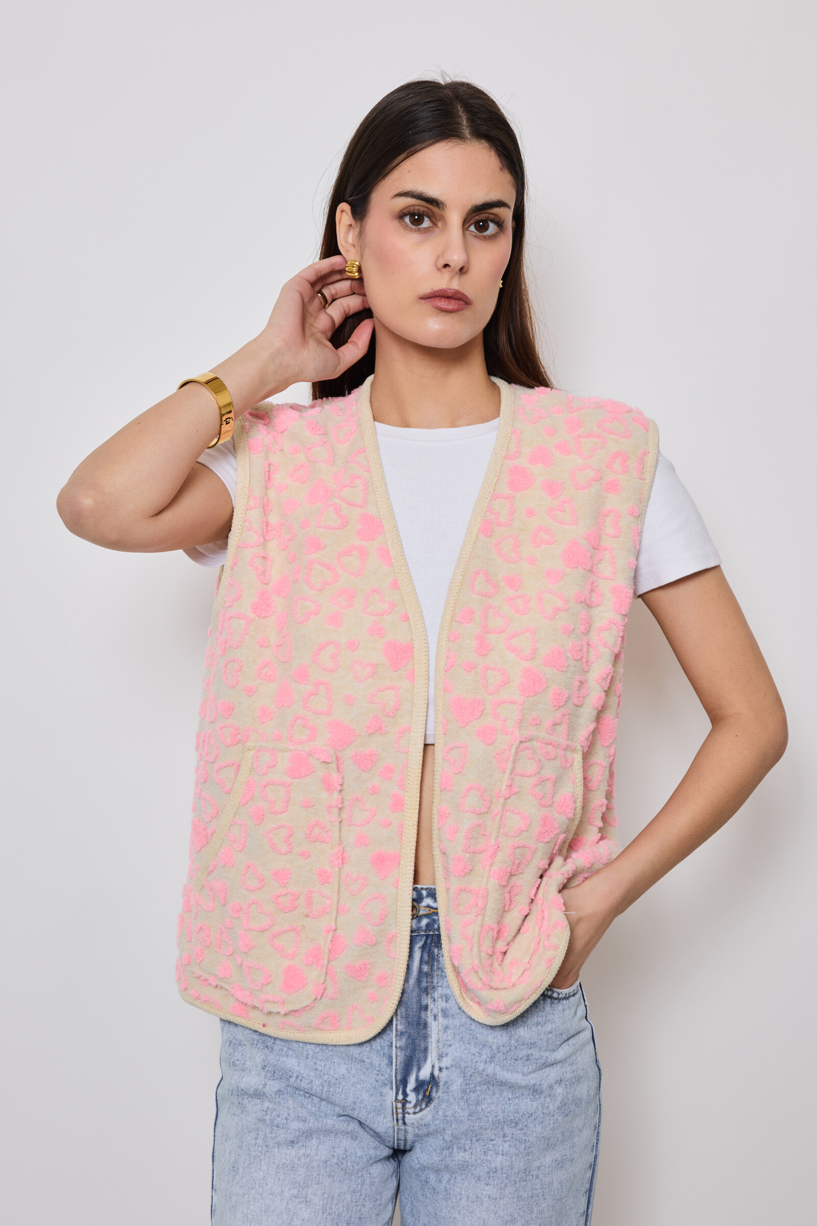 Wholesaler Bellavie - 20%wool heart vest