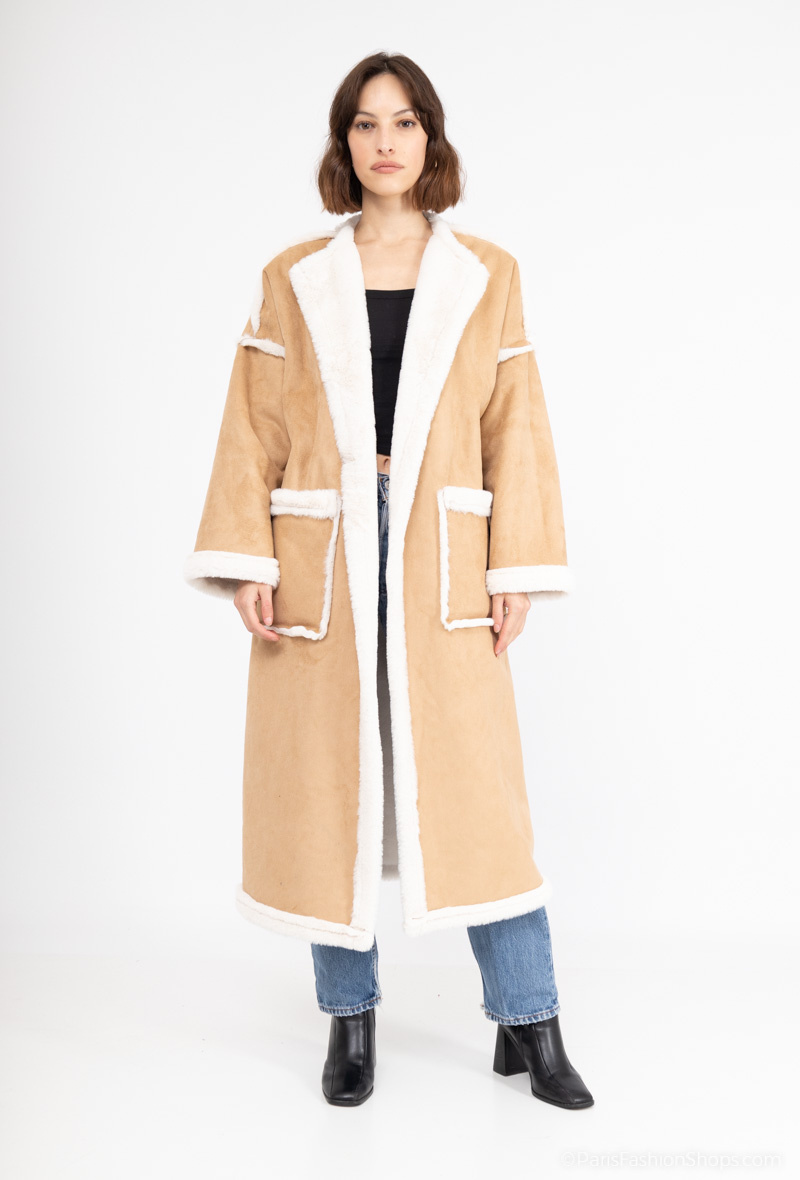 Grossiste Bellavie - Manteau en fourrure synthétique EN SIMILIER DAIN