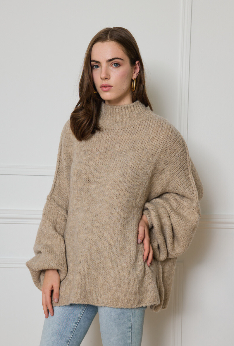Großhändler Bellavie - WEICHER ÜBERGROßER PULLOVER