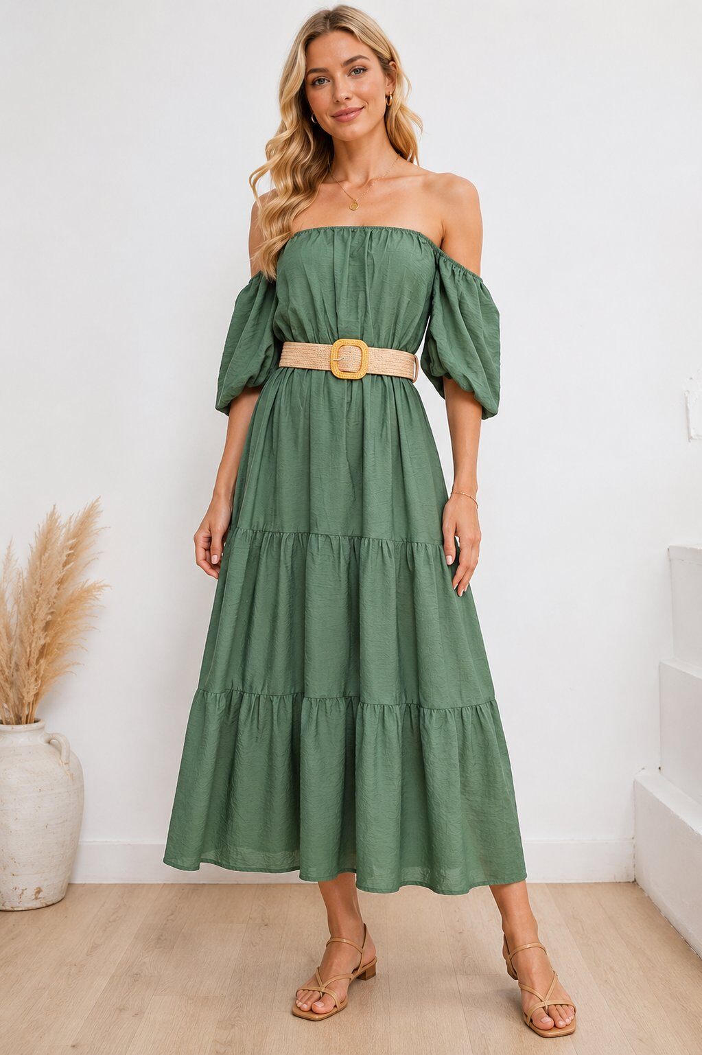Mayorista Bellavie - Vestido sin tirantes con cinturón
