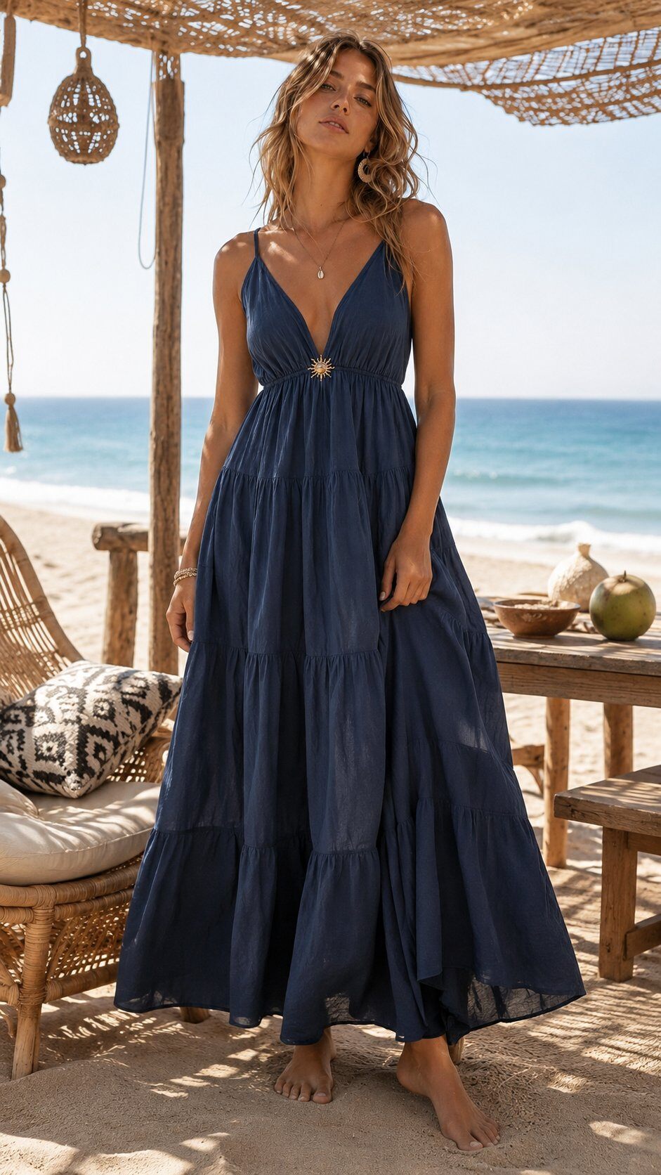Mayorista Bellavie - VESTIDO CON BROCHE SOL