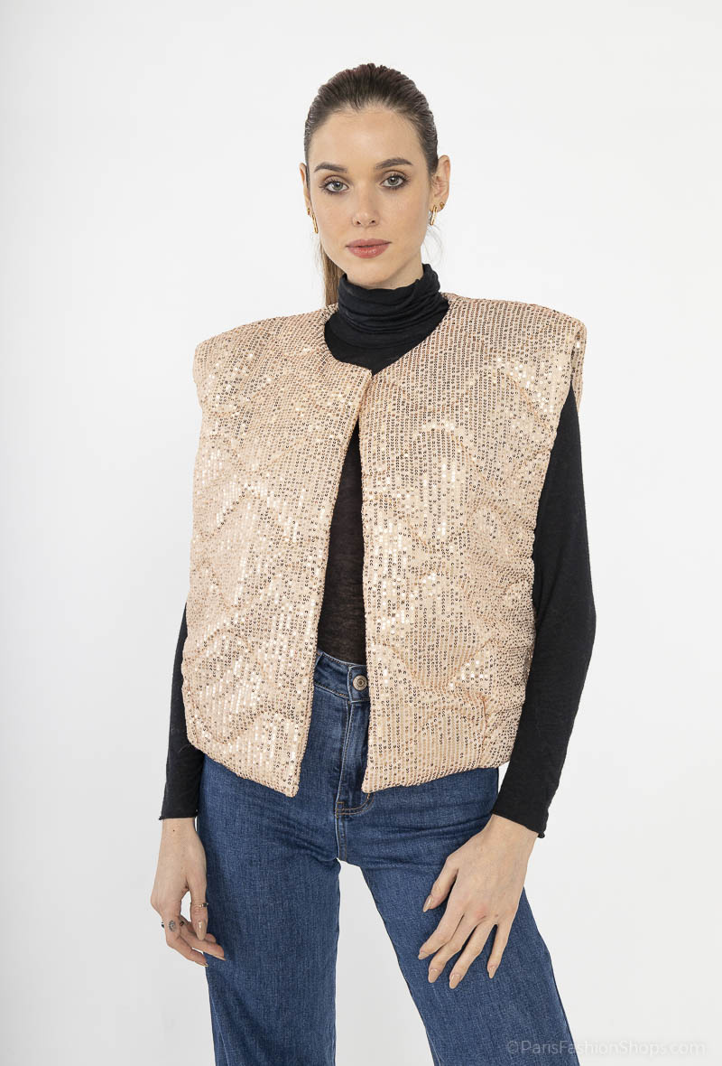 Wholesaler Bellavie - SHINY SLEEVELESS VEST