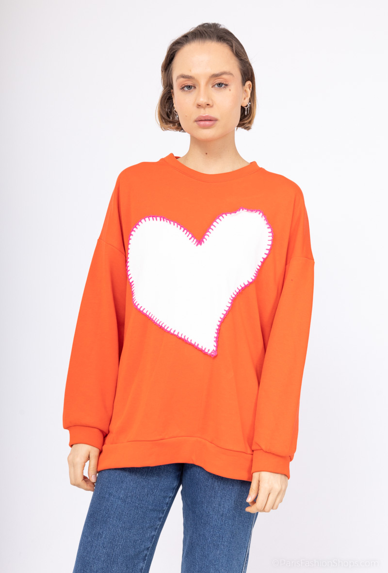 Grossiste Bellavie - SWEAT EN COEUR