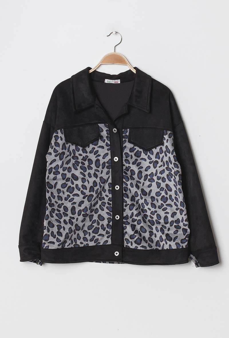 Großhändler Bellavie - Jacke mit Leoparden-Wildledereffekt