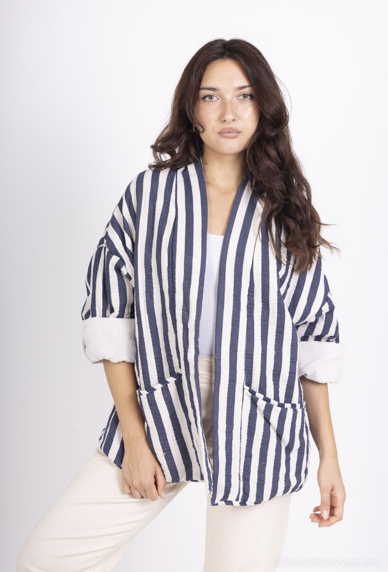 Wholesaler Bellavie - OPEN STRIPED JACKET