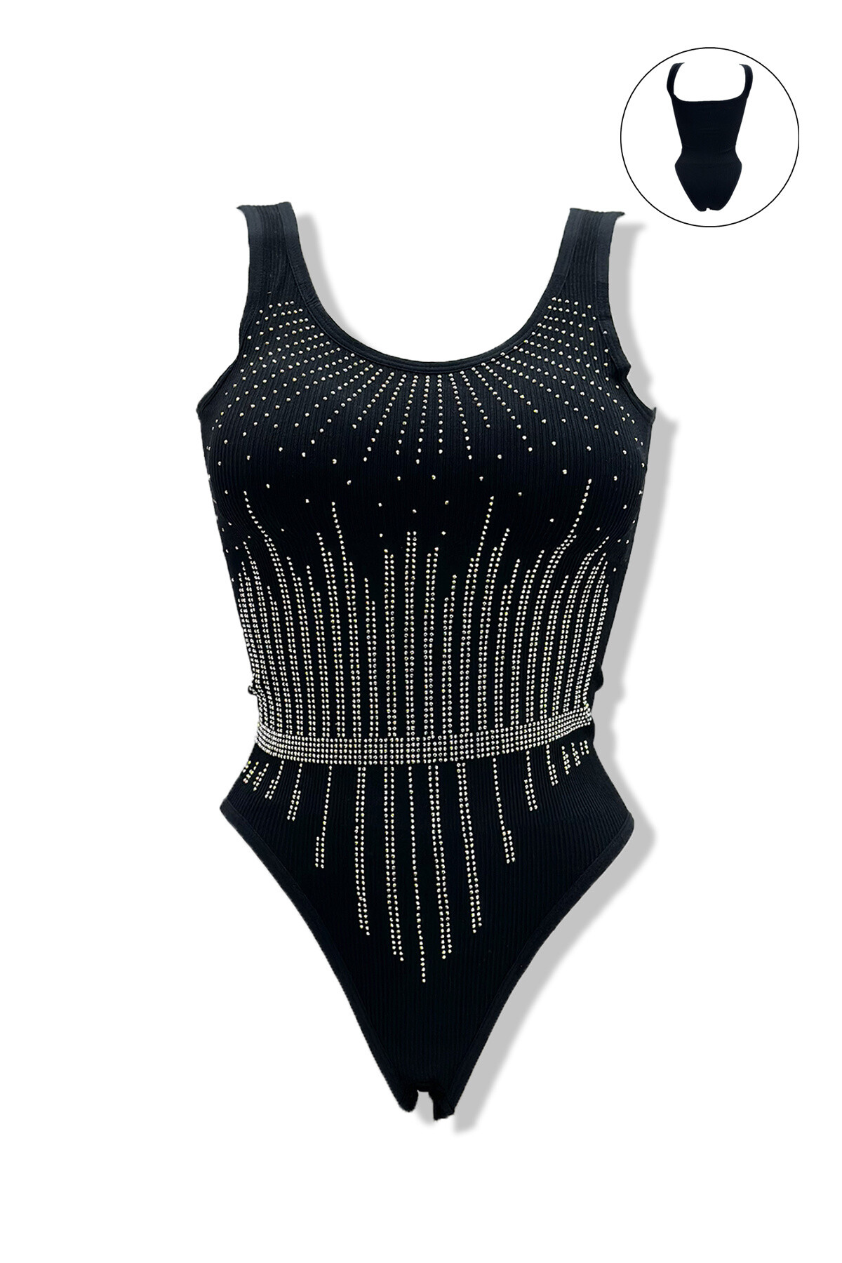 Wholesaler BELLE COM'ELLE - Rhinestone ribbed bodysuit