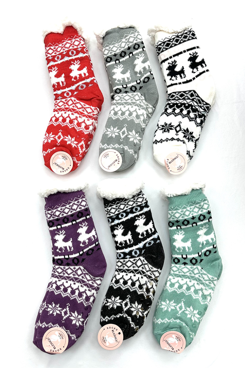 Grossiste BELLE COM'ELLE - Chaussettes de Noël Adulte