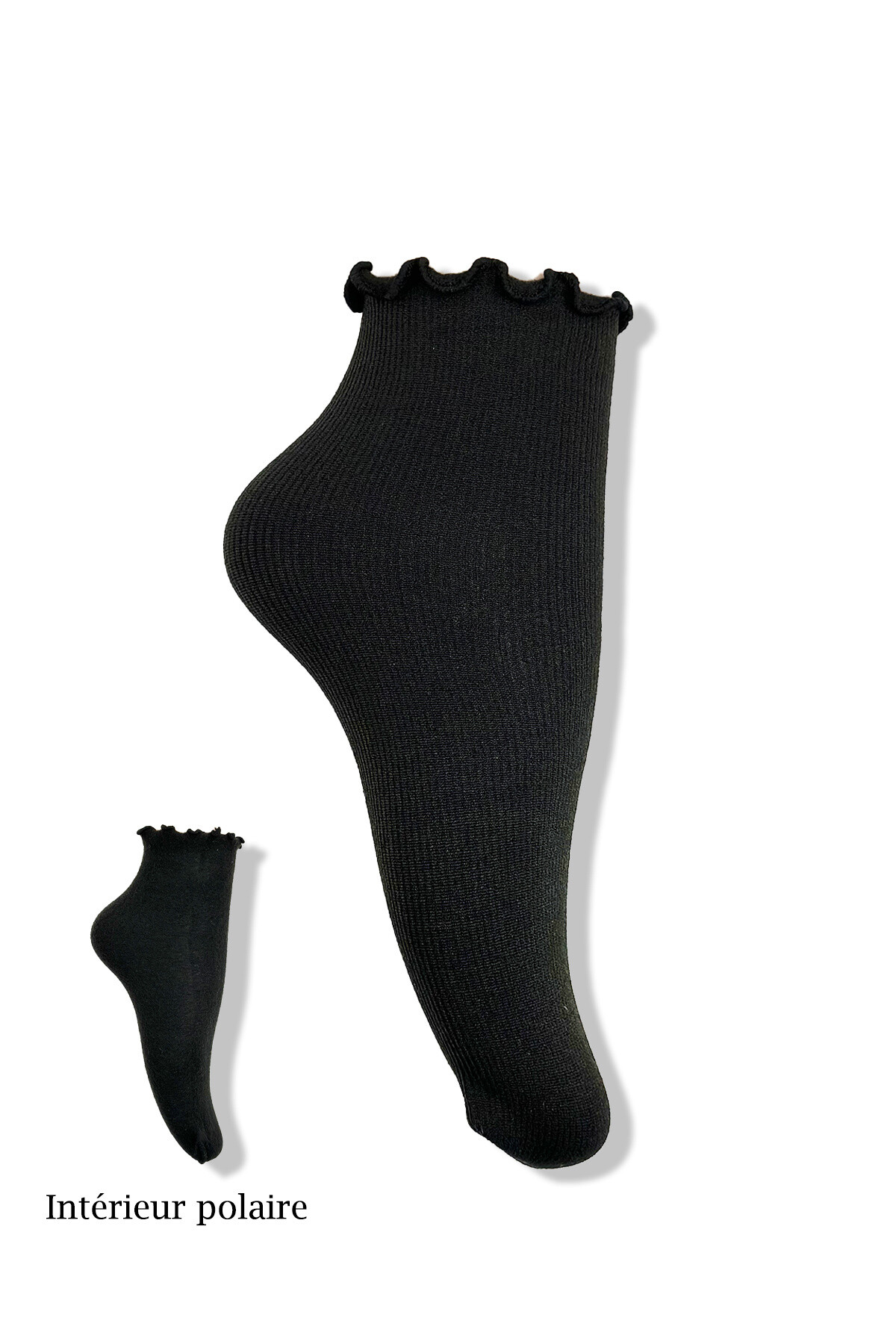 Grossiste BELLE COM'ELLE - Chaussettes polaires ourlet roulotté