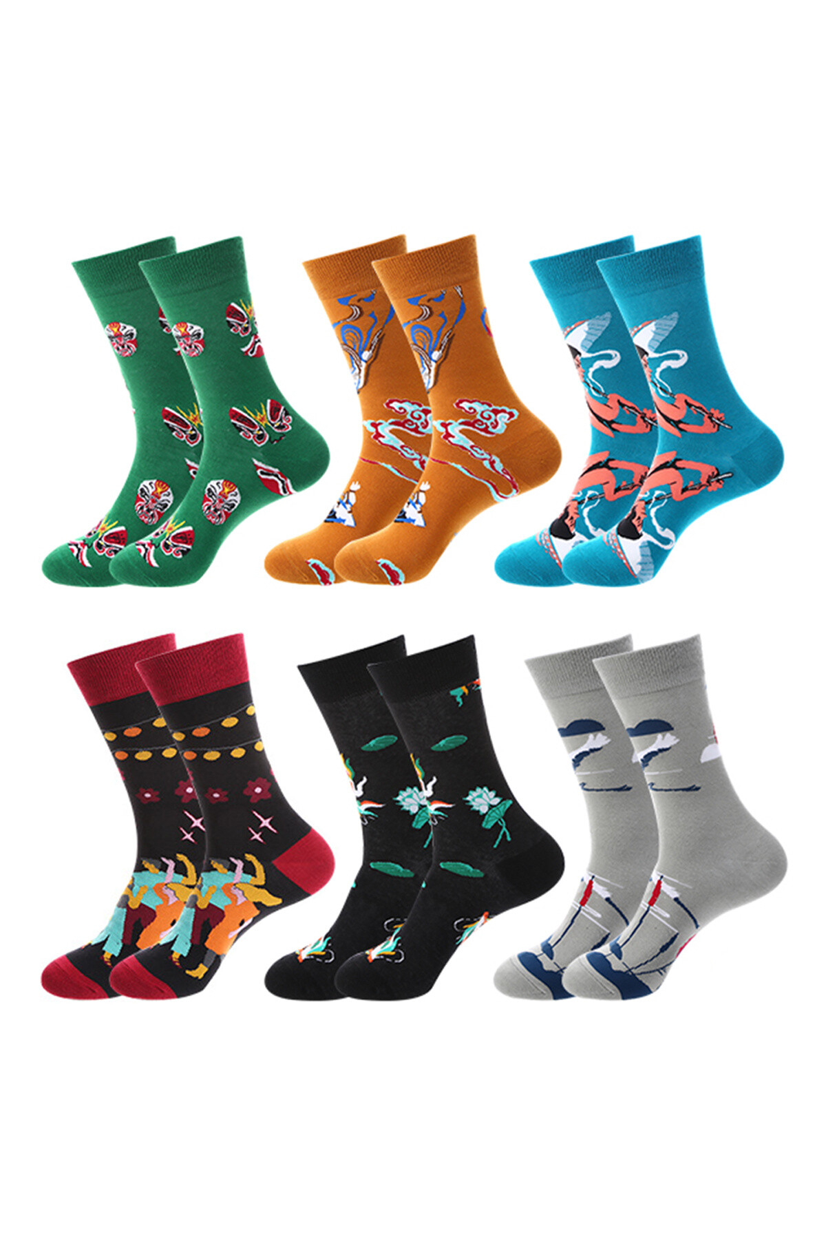Grossiste BELLE COM'ELLE - Chaussettes Fantaisie à motifs colorés