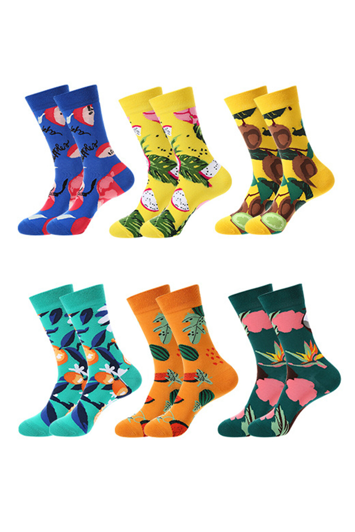 Grossiste BELLE COM'ELLE - Chaussettes Fantaisie à motifs colorés