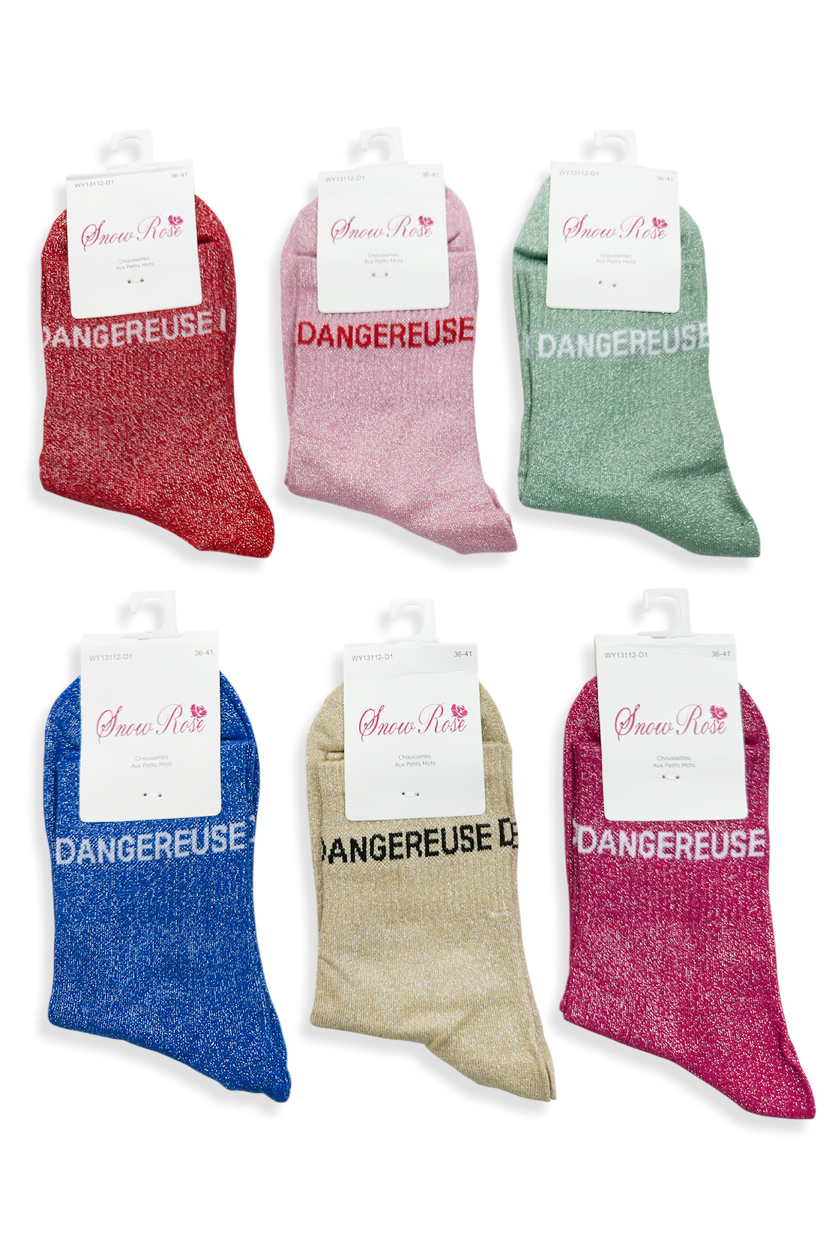 Wholesaler Snow Rose - DANGEUREUSE Shiny Socks