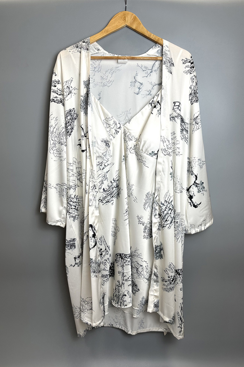 Grossiste BELLE COM'ELLE - Ensemble Pyjama robe et peignoir