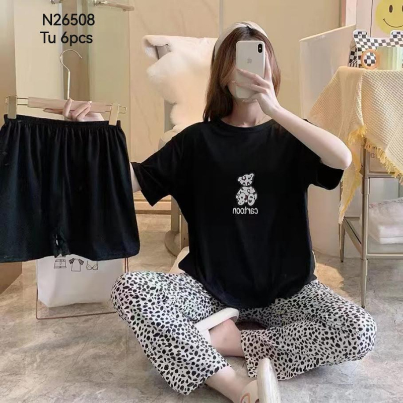 Wholesaler BELLE COM'ELLE - 3-piece pajamas set 'CARTOON'