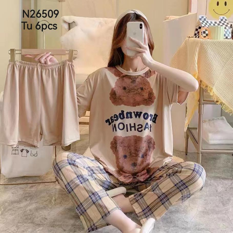 Wholesaler BELLE COM'ELLE - 3-piece pajamas set 'CARTOON'