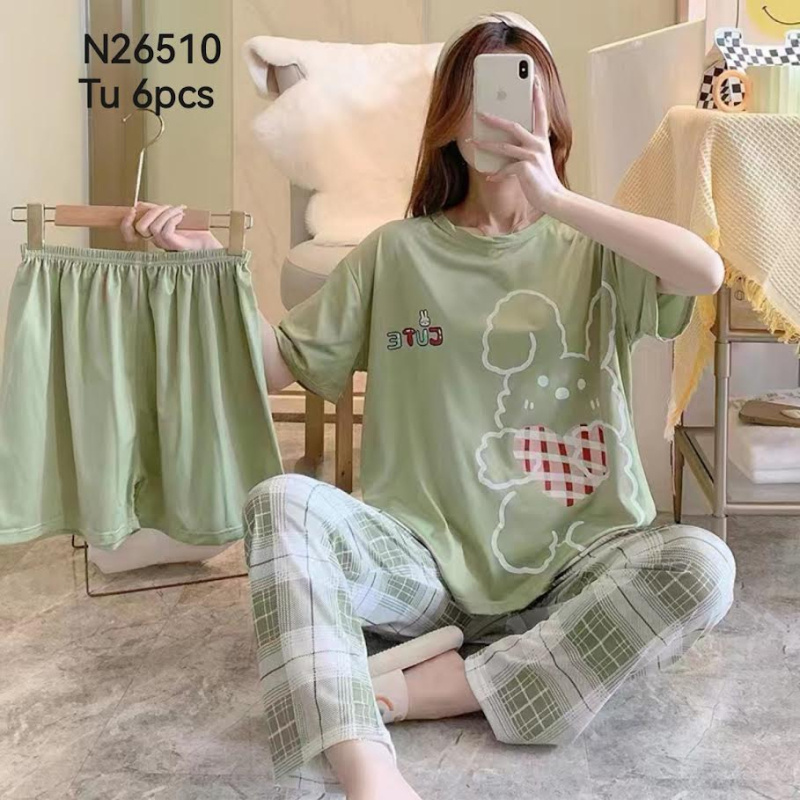 Wholesaler BELLE COM'ELLE - 3-piece pajamas set 'CARTOON'