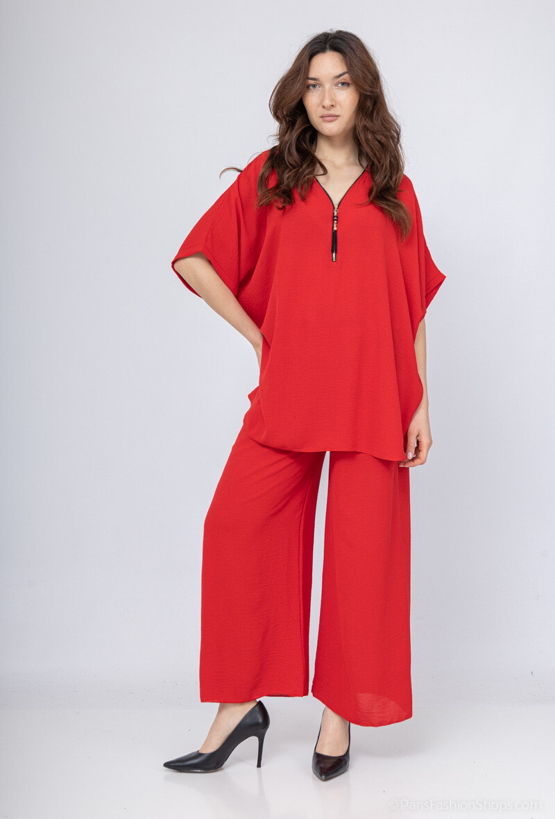 Grossiste Belle Fa - Tunique zip et pantalon droit 801_7