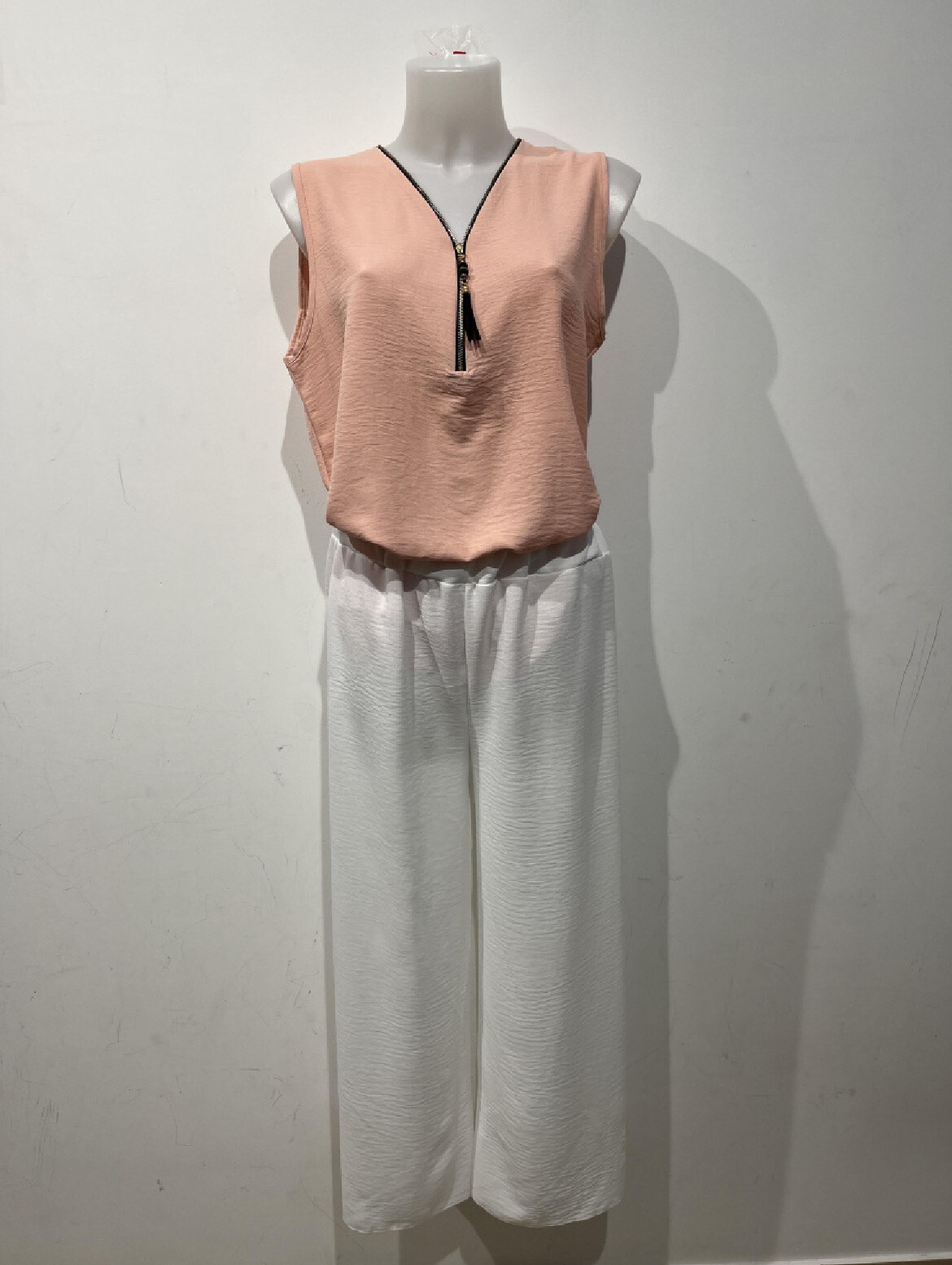 Grossiste Belle Fa - Ensemble élégant (débardeur à fermeture éclair avec pantalon droit) 809_2