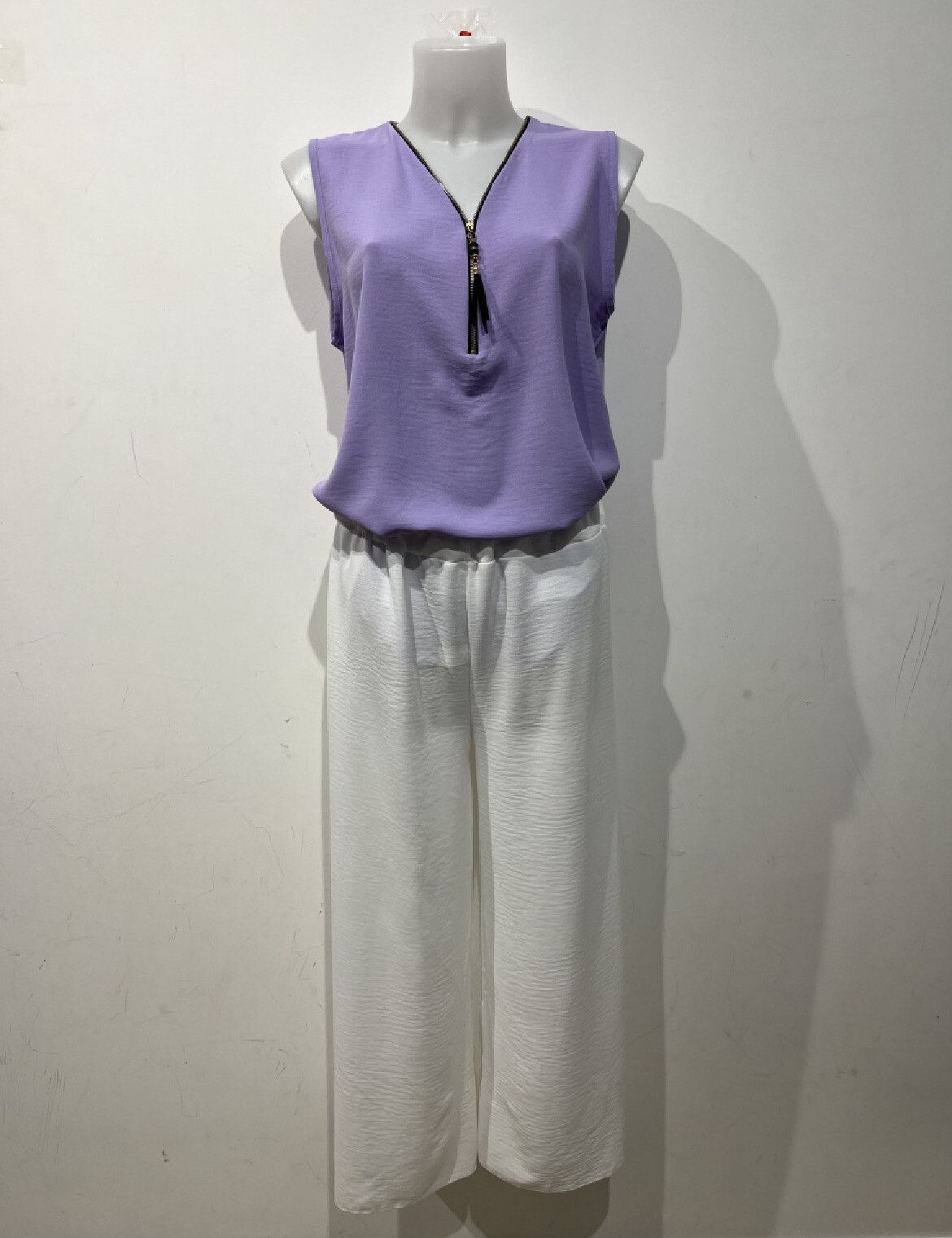Mayorista Belle Fa - Conjunto elegante (cremallera con cremallera con pantalones rectos) 809_2