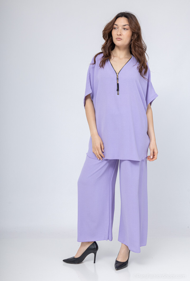 Grossiste Belle Fa - Tunique zip et pantalon droit 801_7