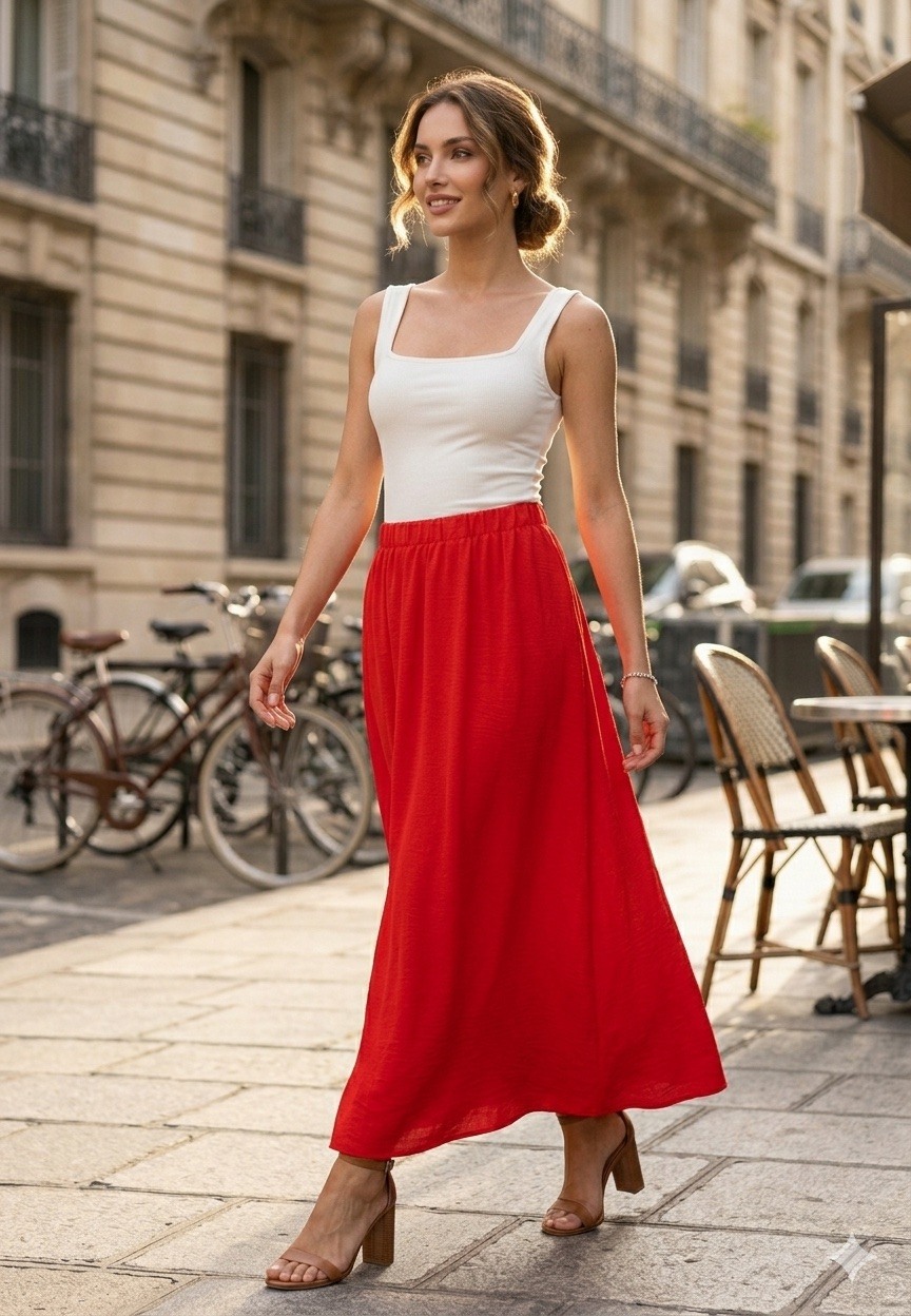 Grossiste Belle Fa - Jupe longue gracieuse élégante 5899-3