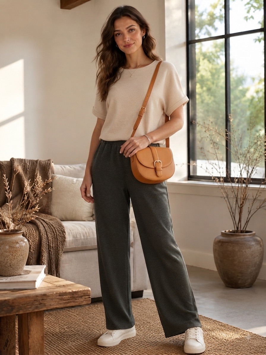 Grossiste Belle Fa - Pantalon doux ample épais. 5858-30