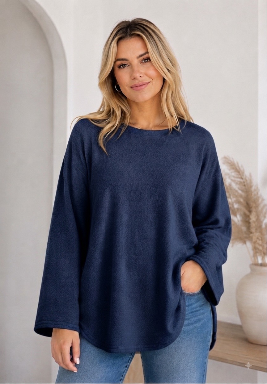 Grossiste Belle Fa - Pull extra épais et doux à col rond, 5881-228