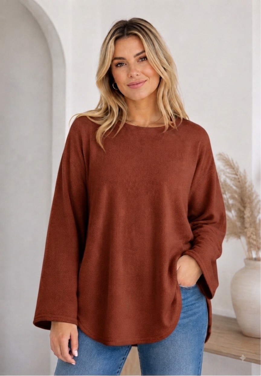 Grossiste Belle Fa - Pull extra épais et doux à col rond, 5881-228