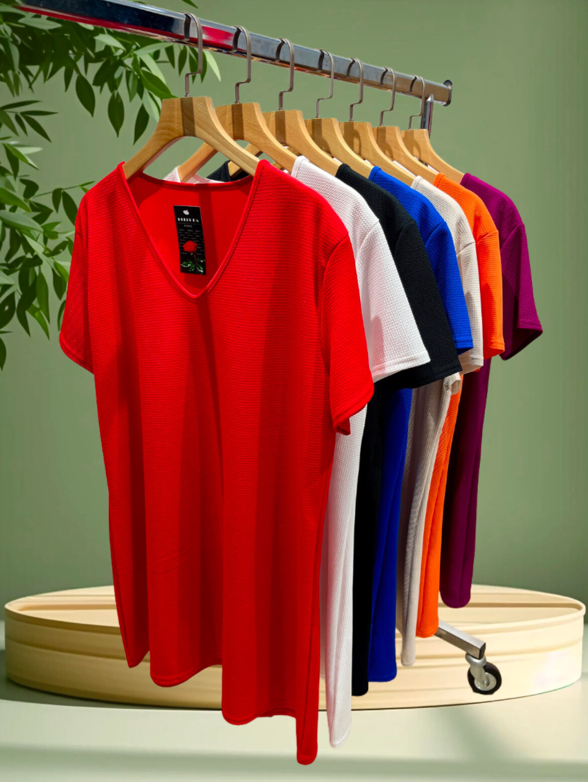 Wholesaler Belle Fa - Short V-neck dress with short sleeves