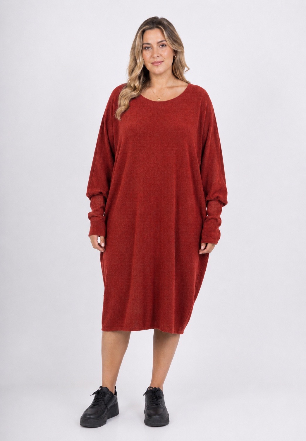 Grossiste Belle Fa - Grande taille Robe doux ample épaisse. 5824-50