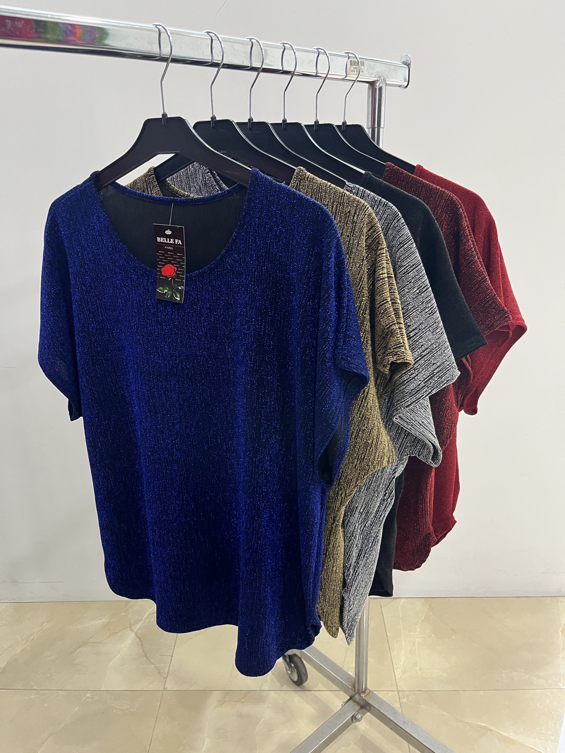 Großhändler Belle Fa - Glitzernde T-Shirts - 5898-8
