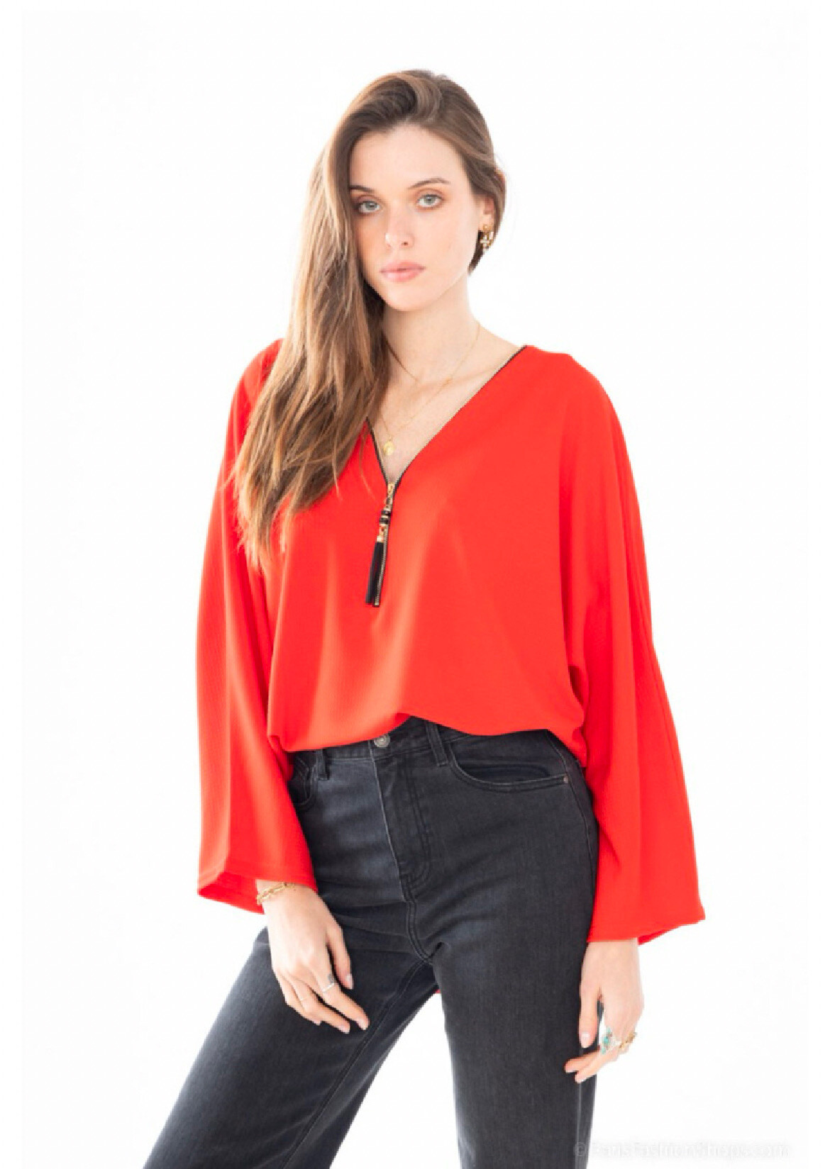 Wholesaler Belle Fa - Loose tunic with zipper