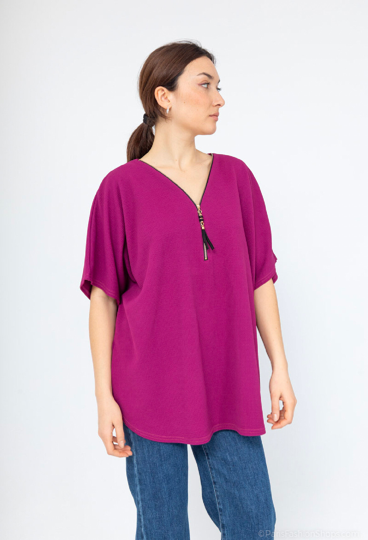 Wholesaler Belle Fa - Loose tunic with zipper