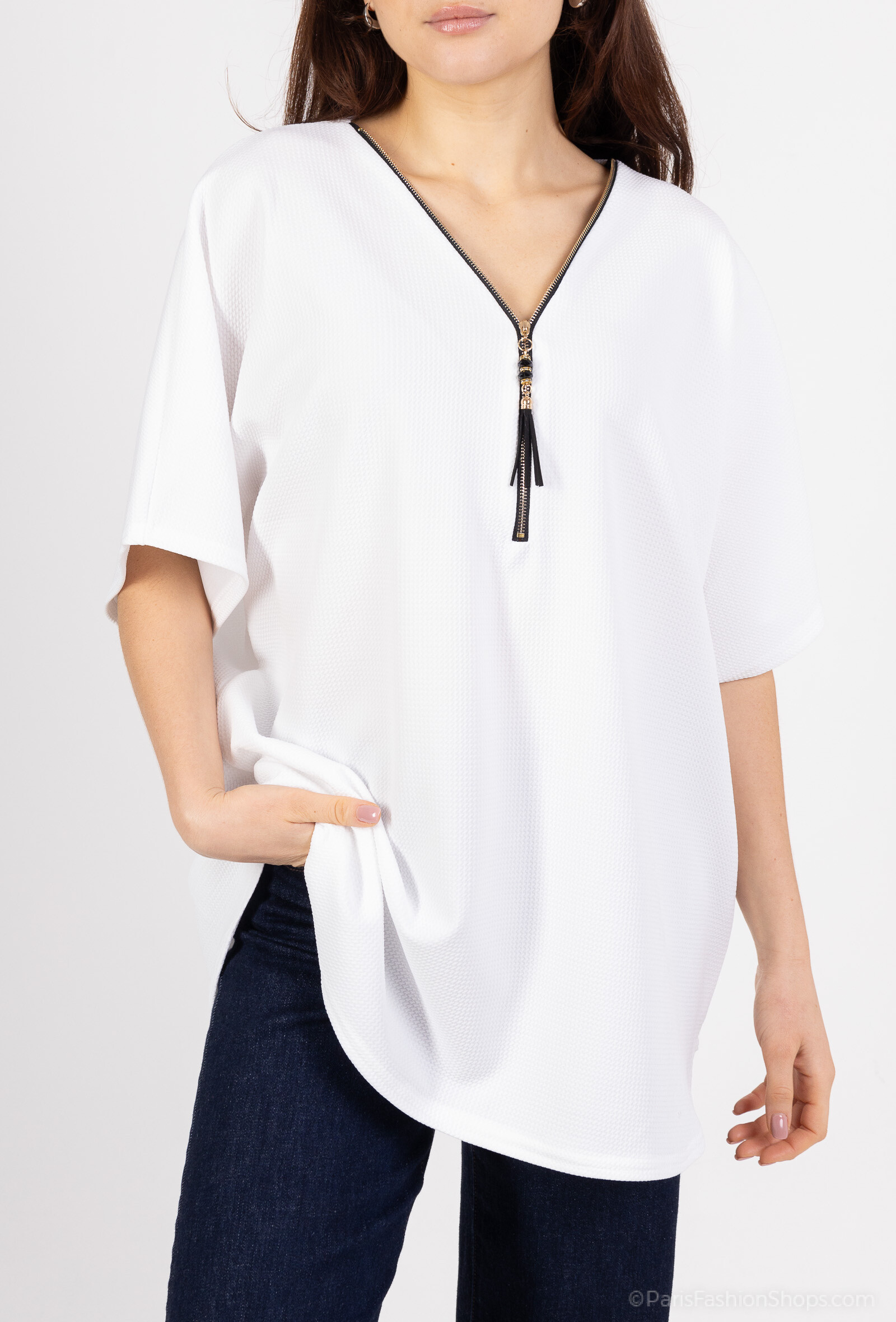 Wholesaler Belle Fa - Loose tunic with zipper